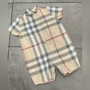 Burberry romper, like new, 12m